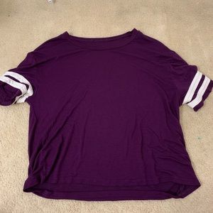 purple t shirt
